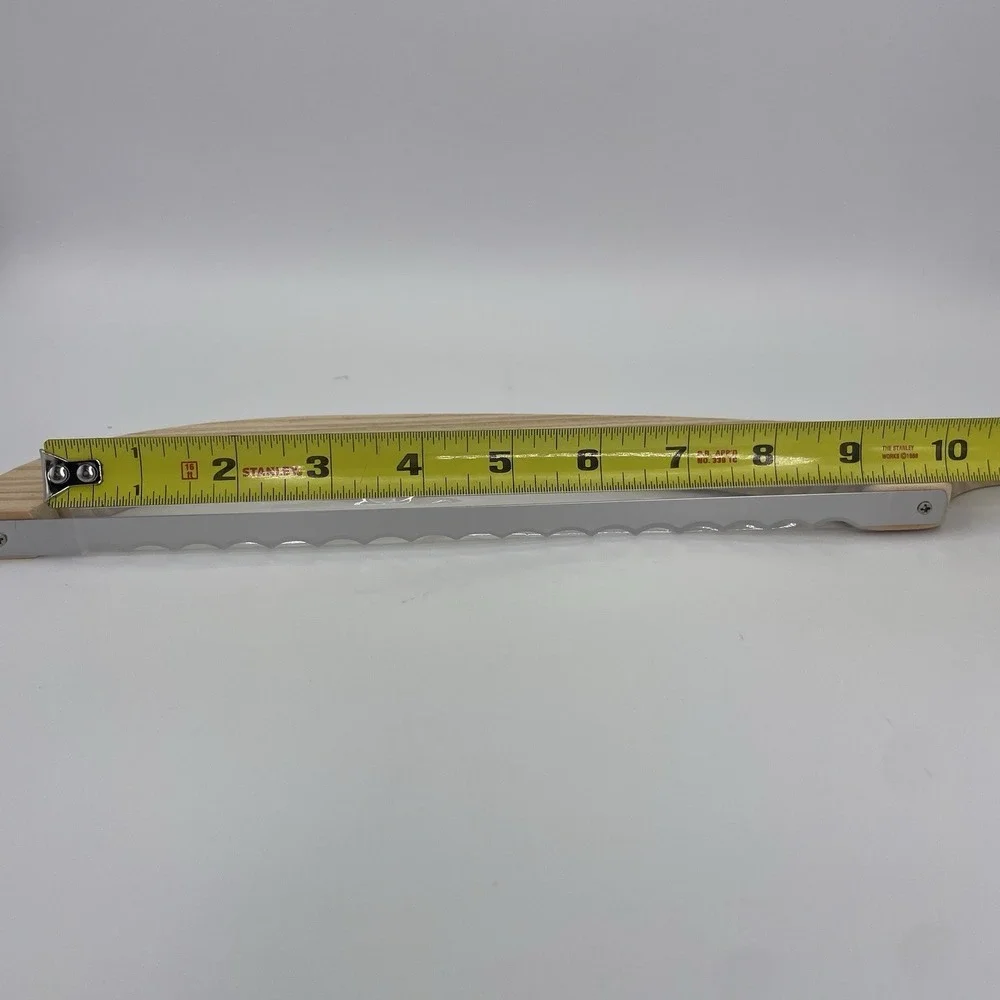 15 in Serrated Bread Slicer, Sourdough Bread Knife, Stainless Steel Bow Knife
